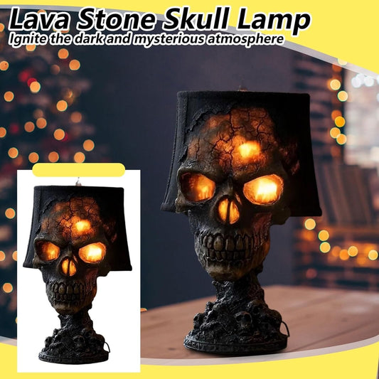 Lava Stone Skull Lamp
