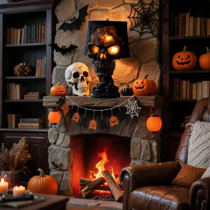 Lava Stone Skull Lamp